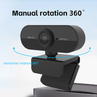 Sensor CMOS Mini Full HD 1080P 30fps Fokus Otomatis Mikrofon Kamera Web USB untuk Laptop/Desktop Siaran Langsung Konferensi Video