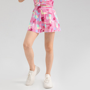 Jupe courte de sport d'été pour filles Impression colorée Culottes de yoga cool Jupe de tennis en deux pièces - Product Image 6