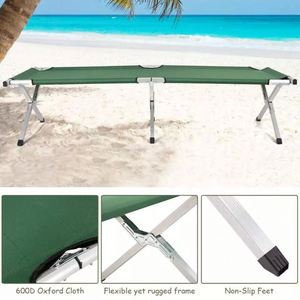 Lits de camping individuels personnalisables en aluminium pour adultes, lit pliant portable double 600D pour l'extérieur - Product Image 4