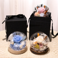Roses pour toujours fleur préservée en verre éternelle vraie Rose idées éternelles saint valentin cadeau de fête des mères