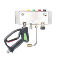 Support mural pour pistolet à eau de nettoyage à haute pression en acier inoxydable Canon à mousse Lance pour lavage de voiture Support pour outils de nettoyage