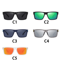 Vente en gros de lunettes de soleil de marque célèbre, design TR90, monture carrée, verres TAC polarisés UV400, style sport pour femmes et hommes