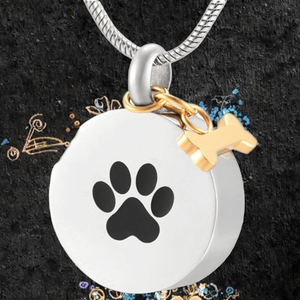 Cane gatto classico Pet Bone capelli titanio acciaio stampa artiglio collana cenere bottiglia di profumo ciondolo urna per memorializzare i propri cari - Product Image 3