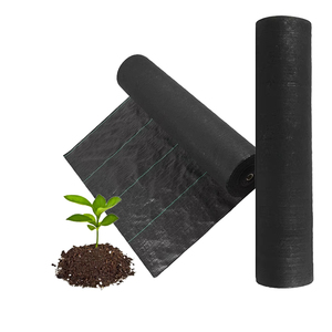 Toile de paillage noire en polypropylène tissé robuste et durable pour jardin - Product Image 1