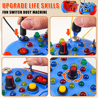 Papan Permainan Sensorik Anak dengan Lampu LED, Mainan Motorik Halus Portabel, Papan Sibuk Montessori untuk Balita