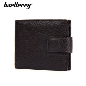 กระเป๋าสตางค์ผู้ชายแบบสั้น Baellerry สีดำกาแฟ ลายลิ้นจี่ ตัวล็อคแม่เหล็ก ช่องใส่บัตรหลายช่อง ใช้ได้ทุกวัน - Product Image 5