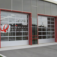 Porte automatique moderne Cutedoor QT-10 finie, avec télécommande électrique, en alliage d'aluminium, pour usage extérieur et entrepôt, résistante au vent
