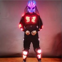 Costume de robot LED télécommandé pour fille, armure lumineuse rechargeable à laser coloré, combinaison pour femme, casque pour filles, cosplay, fête