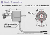 Encodeur rotatif incrémental S38 T3N600 600PPR Équivalent E6B2 CWZ6C DC 5V 30V pour capteur d'automatisation industrielle
