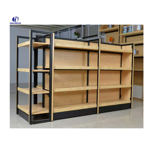 Nhà Thuốc Bằng Gỗ Hiển Thị Rack Metal Gondola Kệ Thiết Kế Cho Cửa Hàng - Product Image 6