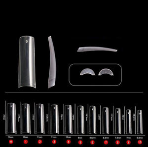 550 pièces clair/nature <span class=keywords><strong>Extra</strong></span> Long carré <span class=keywords><strong>faux</strong></span> ongle pointe avec boîte demi-couverture Gel souple acrylique Nail Art conseils - Product Image 2