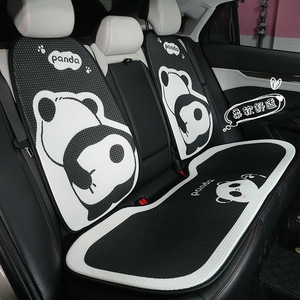 Coussin de siège auto Panda en tissu maillé respirant antidérapant toutes saisons décoratif pièce unique forme plate - Product Image 4