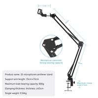 Ensemble de support de microphone YX-401 enregistrant un grand support de diffusion en direct en porte-à-faux porteur