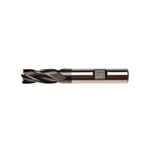 Fresa de extremo HSS-Co con recubrimiento de TiAlN, helicoidal de 30 grados, 4 filos, vástago Weldon para acabado - Product Image 2