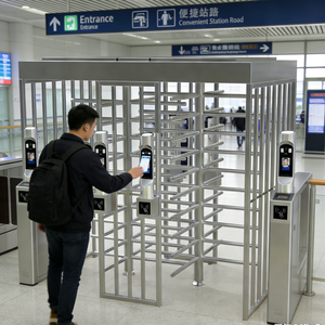 Tourniquet d'accès OEM/ODM en acier inoxydable 304 avec reconnaissance faciale, contrôle d'accès, tourniquet RFID complet, tourniquet de pleine hauteur pour les salles de sport - Product Image 5