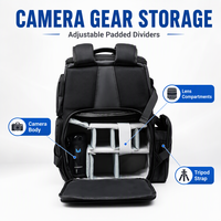 Sac à dos multifonctionnel étanche pour appareil photo et drone, personnalisé en usine, pour photographie DSLR en extérieur