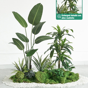 Ensemble d'aménagement paysager de <span class=keywords><strong>plantes</strong></span> <span class=keywords><strong>vertes</strong></span> simulées d'intérieur et d'extérieur Combinaison de bureaux et de centres commerciaux mettant en vedette des <span class=keywords><strong>plantes</strong></span> artificielles - Product Image 4