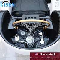 Fauteuil de lavage capillaire électrique 4D avec massage pour salon de coiffure et spa, en stock aux États-Unis