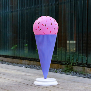 Carino gigante in fibra di vetro gatto artiglio gelato statua resina decorazione esterna per negozi di dolci e centri commerciali - Product Image 6