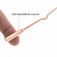 100% outils naturels durables de nettoyage de la langue, grattoir à langue en cuivre de type U personnalisé, poignée non synthétique, nettoyeur de revêtement de langue