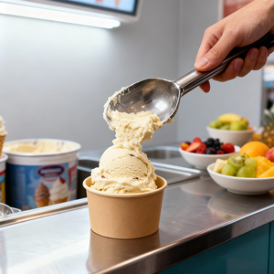 Prix d'usine – Gobelets à crème glacée jetables en papier kraft de qualité alimentaire, étanches, 3oz, 4oz, 6oz, 12oz, avec logo, taille et couleur personnalisables - Product Image 4