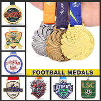 Médaille de football personnalisée en alliage de zinc, émail 3D souple, récompense sportive personnalisée pour jeunes, fabricant de médailles