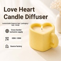 Bougie parfumée créative en forme de cœur, cadeau de marque de beauté, personnalisable avec logo, parfum et emballage