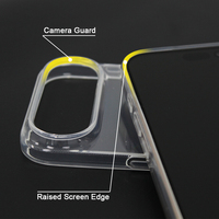 Coque de téléphone portable transparente antichoc en TPU pour iPhone 12 13 14 15 16 17 Pro Max
