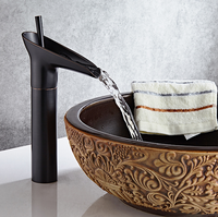 Robinet de lavabo moderne et contemporain en laiton massif, à poser sur le comptoir, monotrou, monocommande, avec cartouche en céramique polie