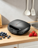 Nouvelle Grille de Contact Électrique Sans Fumée 850W avec Plaques Amovibles Antiadhésives, Gaufrier en Acier Inoxydable pour Usage Domestique Français