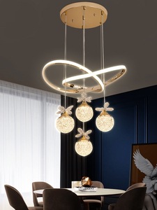 Lustre Led en cristal acrylique en fer et aluminium, design nordique minimaliste, décoration de luxe, éclairage de maison, pour café, <span class=keywords><strong>restaurant</strong></span>, hôtel, livin - Product Image 4