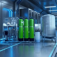 Unité de pompage à osmose inverse RO double étage avec PLC, machine à eau ultra pure pour le lavage de cartes électroniques en usine, garantie 1 an