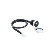 Connecteur USB 2.0 étanche IP65 avec câble d'extension, contacts en cuivre, boîtier en nylon