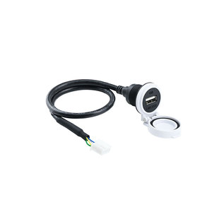 Connecteur USB 2.0 étanche IP65 avec câble d'extension, contacts en cuivre, boîtier en nylon - Product Image 1