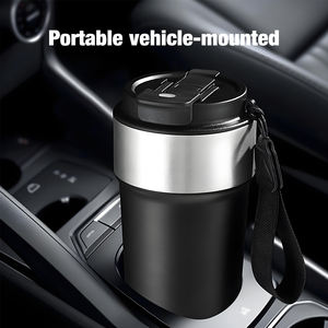 Mug personnalisé avec couvercle rabattable 2-en-1, 500 ml, vert, gobelets vierges économiques pour gravure laser, mug de voyage moderne pour café et thé, tasse de bureau - Product Image 5