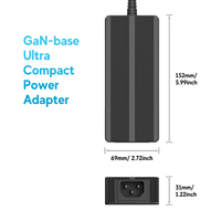 Alimentation électrique GaN 20V10A 200W avec connecteur 4 broches, connecteur jack DC 5525 pour dispositif médical, moniteur, terminal de point de vente