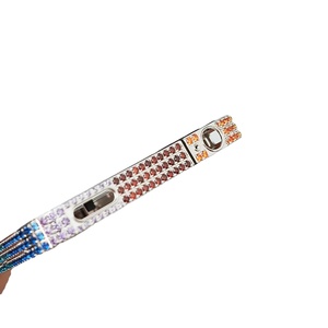 Sẵn sàng phong cách cổ phiếu cho iPhone 4 bạch kim mạ điện thoại khung với tay Inlayed đầy màu sắc Zircon bezel giữa khung - Product Image 2