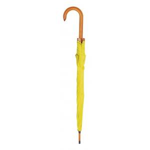 Paraguas Promocional de 105 cm con Mango de Madera Amarillo, Apertura Automática, Diseño Personalizado con Panel de Encaje, 8 Varillas, Estilo Recto - Product Image 3