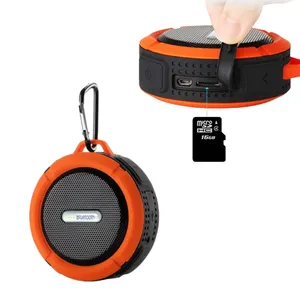 Petits haut-parleurs imperméables de Bluetooth de promotion mini haut-parleur portatif noir de douche pour des affaires