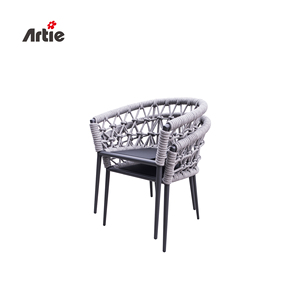 Artie <span class=keywords><strong>Modena</strong></span> mobili da esterno da terrazza in metallo Set da bistrot in corda intrecciata Set da <span class=keywords><strong>giardino</strong></span> mobili da esterno bistrot tavolo e sedie - Product Image 5