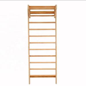 UNIQ Hochwertige hölzerne hochziehbare Wand stange Gymnastik schwedische Leiter - Product Image 2