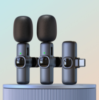 Microphone Lavalier Sans Fil Aidi 2 Mic 2.4G avec Réduction de Bruit, Construction Métallique, Design Léger pour un Son de Haute Qualité