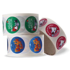 Etiquetas de Embalaje con Logotipo Impermeable Impresas Personalizadas, Etiquetas Adhesivas de Vinilo en Rollo Impermeables, Impresión de Etiquetas Redondas para Embalaje - Product Image 1
