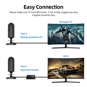 VHF 174-230MHz/UHF 470 -862MHz Antenne TV 30dBi Gain DVB-T DVB-T2 HD 1080p Antenne 30DBI HDTV Antenne Omni Intérieur Numérique - Product Image 5