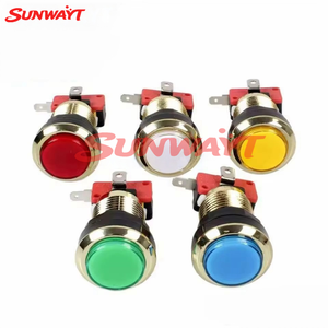 Botón Pulsador Arcade de 32mm Chapado en Oro con LED de 12V, Venta Caliente de Fábrica - Product Image 6