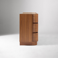 Commode à 6 tiroirs en bois de noyer de couleur moderne et durable pour la chambre à coucher