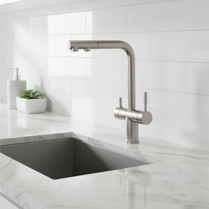 <span class=keywords><strong>Robinet</strong></span> de cuisine extractible en acier inoxydable 304, finition brossée, avec filtre, mitigeur de cuisine en acier inoxydable - Product Image 4