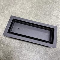 Grille de ventilation linéaire en acier avec insert en forme de tuile, cadre noir moderne et minimaliste, pièces de système CVC de qualité supérieure pour salon