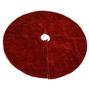 Falda de Árbol de Navidad Redonda de Terciopelo Minimalista de 48 Pulgadas, Color Rojo, Blanco, Verde y Gris, Personalizada de Fábrica - Product Image 1