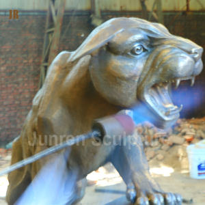 Personalizza la scultura regalo in metallo <span class=keywords><strong>pantera</strong></span> a grandezza naturale in bronzo leopardato per la decorazione domestica della tavola - Product Image 4